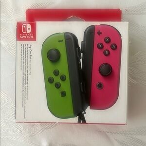 Nintendo Neon Green and Pink Joy-Con Controllers for Switch
